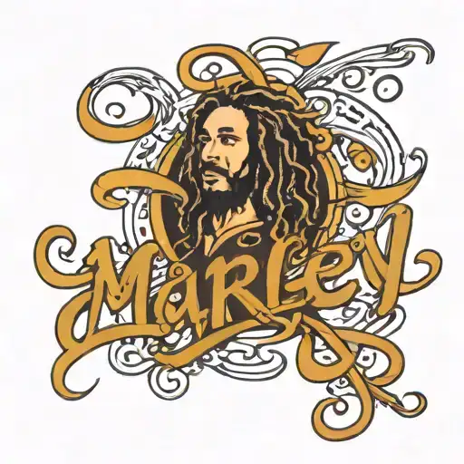 Marley in cursive writing tattoo design idea