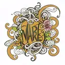 Marley in cursive writing tattoo design idea