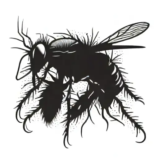 cowboy mosquito tattoo design idea