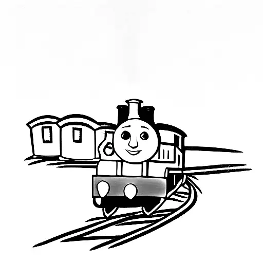 train thomas tattoo design idea