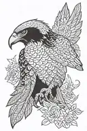 hawk tattoo design idea
