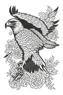 hawk tattoo design idea