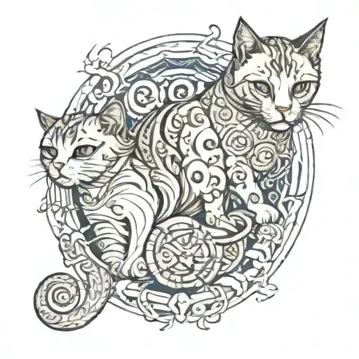 I have an idea, me and 3 friends want matching tattoos. We each have a cat Lexi, Luna and Lilo. We want a lord of the ri tattoo design idea