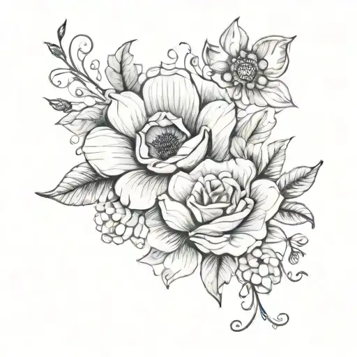 a feminine tattoo inspired by my battle with mental health, addiciton, self harm and suicide  tattoo design idea