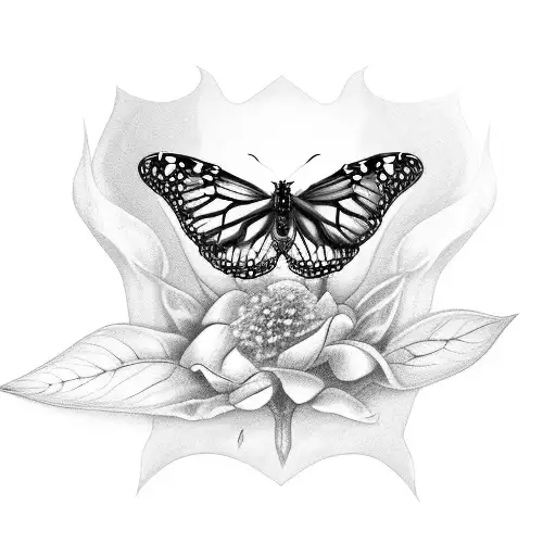 monarch butterfly  tattoo design idea