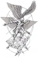 myth icarus falling tattoo design idea