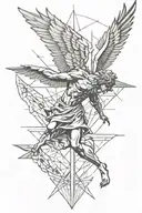myth icarus falling tattoo design idea