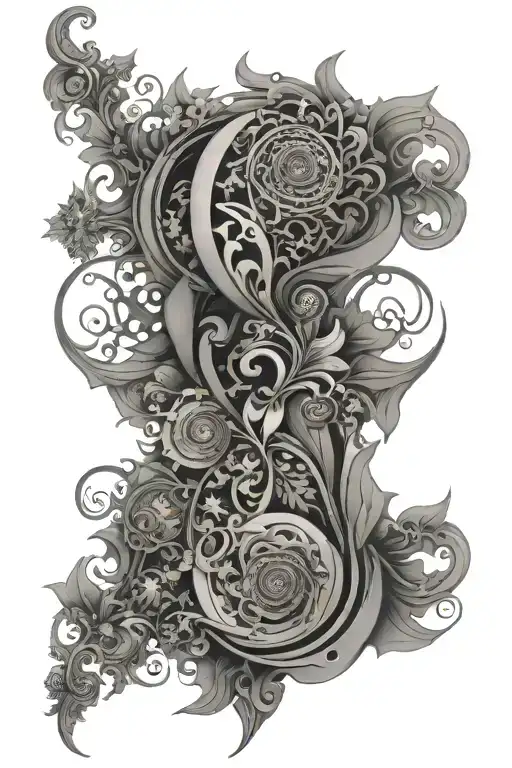 fractal sleev tattoo tattoo design idea