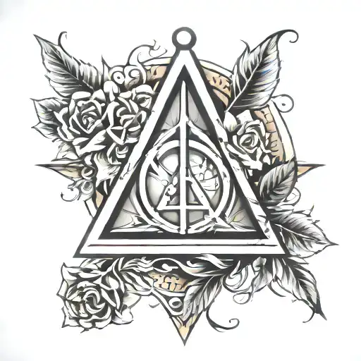 Deathly hallows symbol tattoo design idea