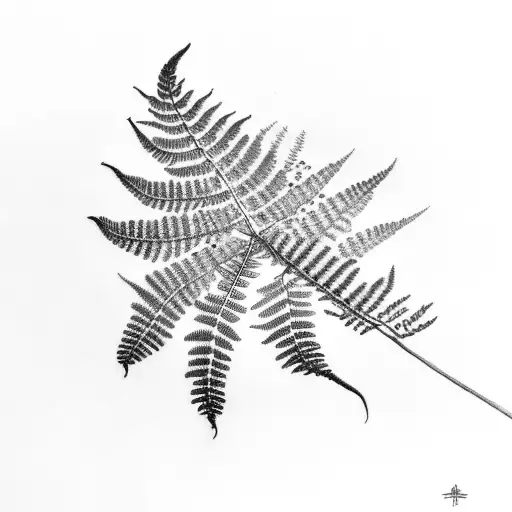 Fern Tree tattoo design idea