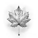 Maple Leaf tattoo design idea