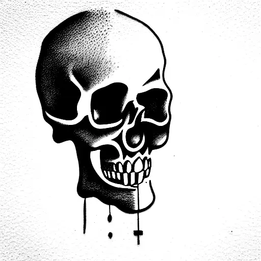 1998 with skull tattoo design idea