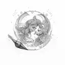 Virgo and Aquarius tattoo design idea