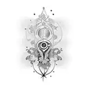 Virgo and Aquarius tattoo design idea