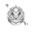 Virgo and Aquarius tattoo design idea