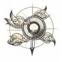 sunrise.  rectangle tattoo design idea