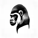 Gorilla tattoo design idea