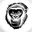 Gorilla tattoo design idea