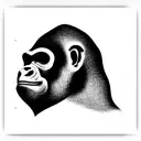 Gorilla tattoo design idea