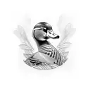 mallard duck tattoo design idea