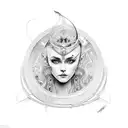 Illyrian Queen Teauta  tattoo design idea