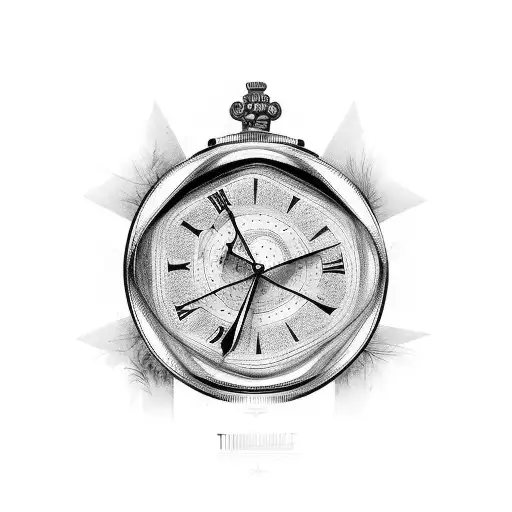 Timepiece tattoo design idea