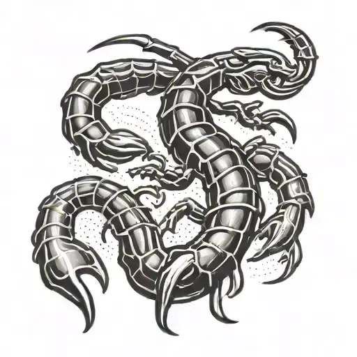 scorpion with a hammer for a tail tattoo design idea