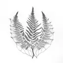 Fern Tree tattoo design idea