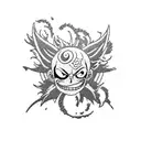 A captivating sleeve tattoo showcasing iconic characters from anime like One Piece and Black Clover, in a blackwork style, with dynamic action poses and vibrant details. tattoo design idea