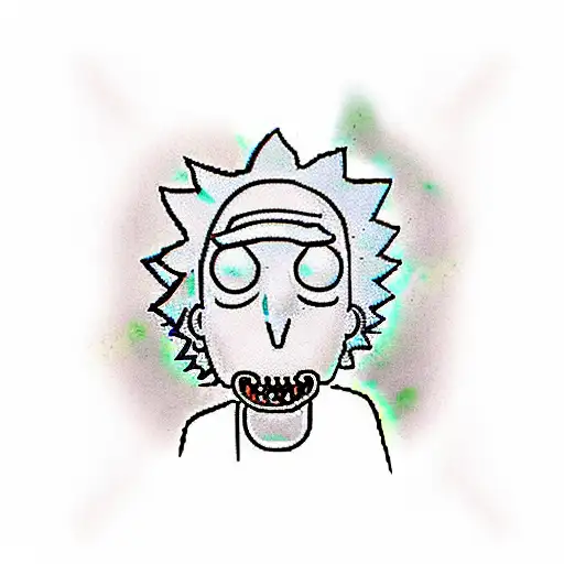 rick and morty tattoo design idea