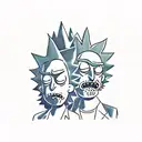 rick and morty tattoo design idea