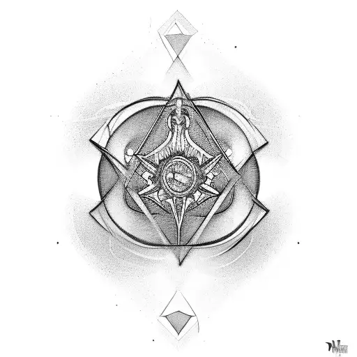pendulum spiritual tattoo design idea