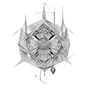 pendulum spiritual tattoo design idea