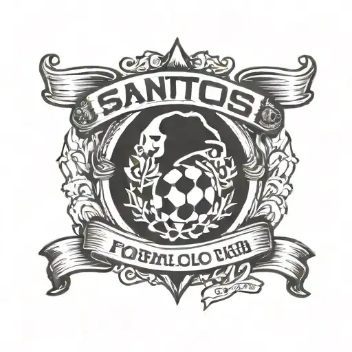santos football club with Chato written in logo incorporated tattoo design idea