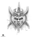 bloody Celtic warrior  tattoo design idea