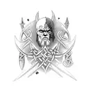 bloody Celtic warrior  tattoo design idea