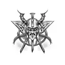 bloody Celtic warrior  tattoo design idea