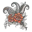 V Versatile  E Empathetic  D Diligent  A Amiable  N Nurturing  T Tenacious tattoo design idea