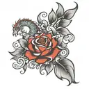 V Versatile  E Empathetic  D Diligent  A Amiable  N Nurturing  T Tenacious tattoo design idea