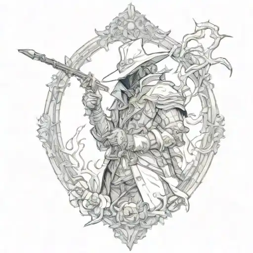 bloodborne hunters Mark from Bloodborne tattoo design idea