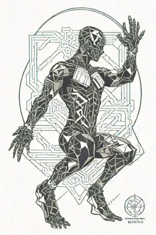 calisthenics pose tattoo design idea