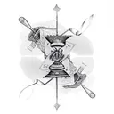 A surrealistic design combining playing cards and musical notes tattoo design idea