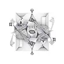 A surrealistic design combining playing cards and musical notes tattoo design idea