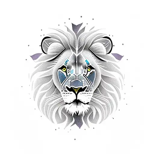 lion stopwatch tattoo design idea