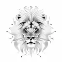 lion stopwatch tattoo design idea