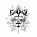 lion stopwatch tattoo design idea