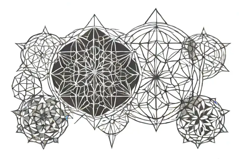 flower of Life ring finger tattoo design idea