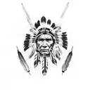 Native American  tattoo design idea