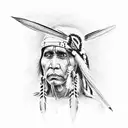 Native American  tattoo design idea