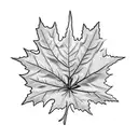 maple leaf with Scottish thistle inside tattoo design idea